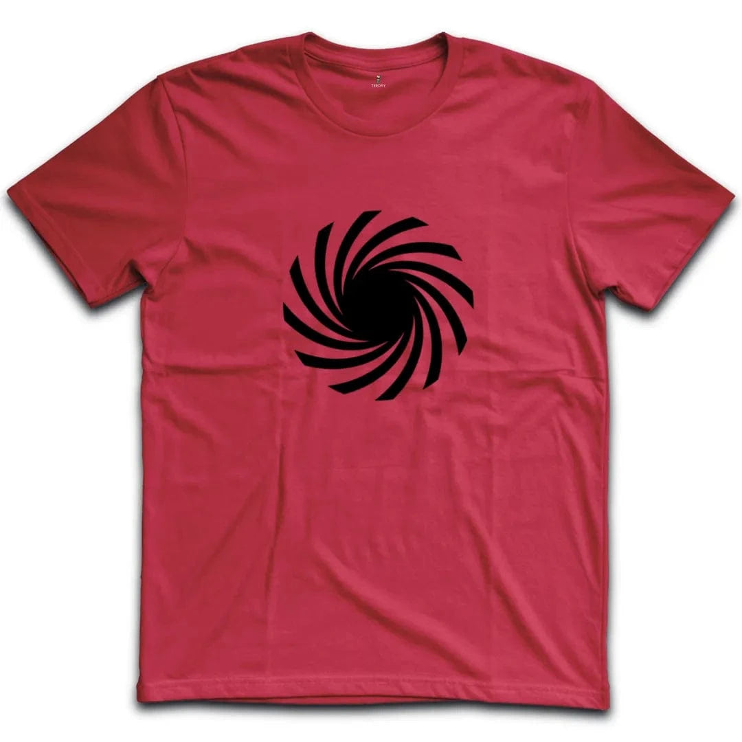 Abstract Swirling Black and White T-Shirt
