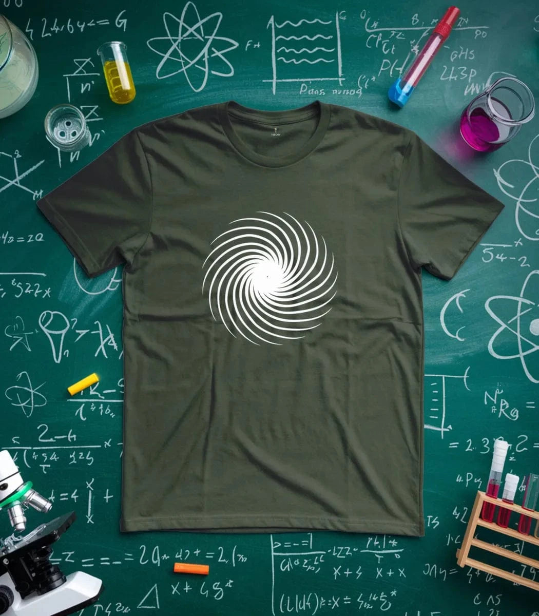 Hypnotic Spiral Black and White T-Shirt