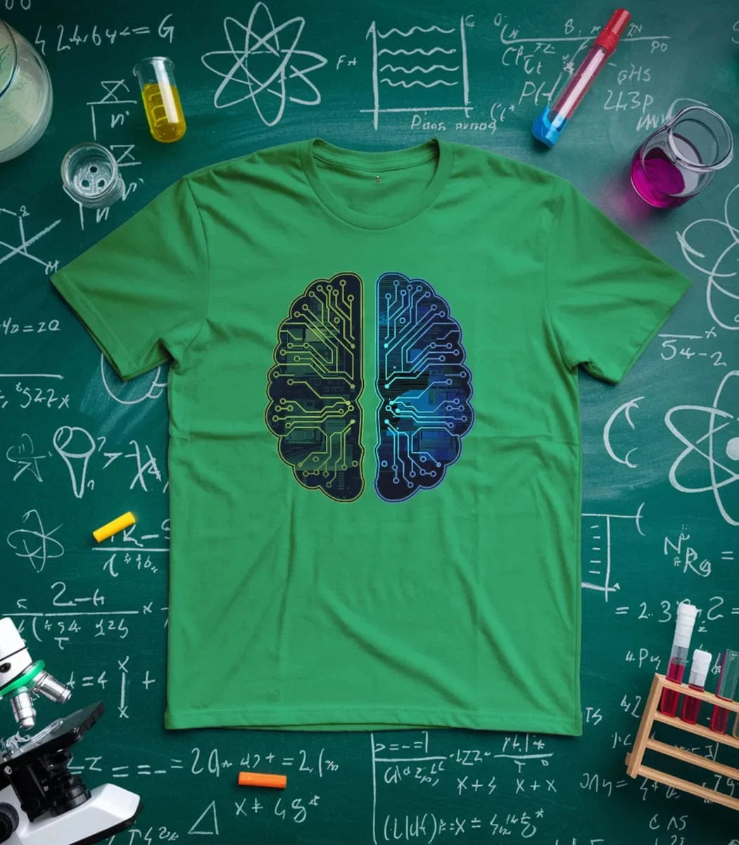 Futuristic Circuit Board Brain T-Shirt
