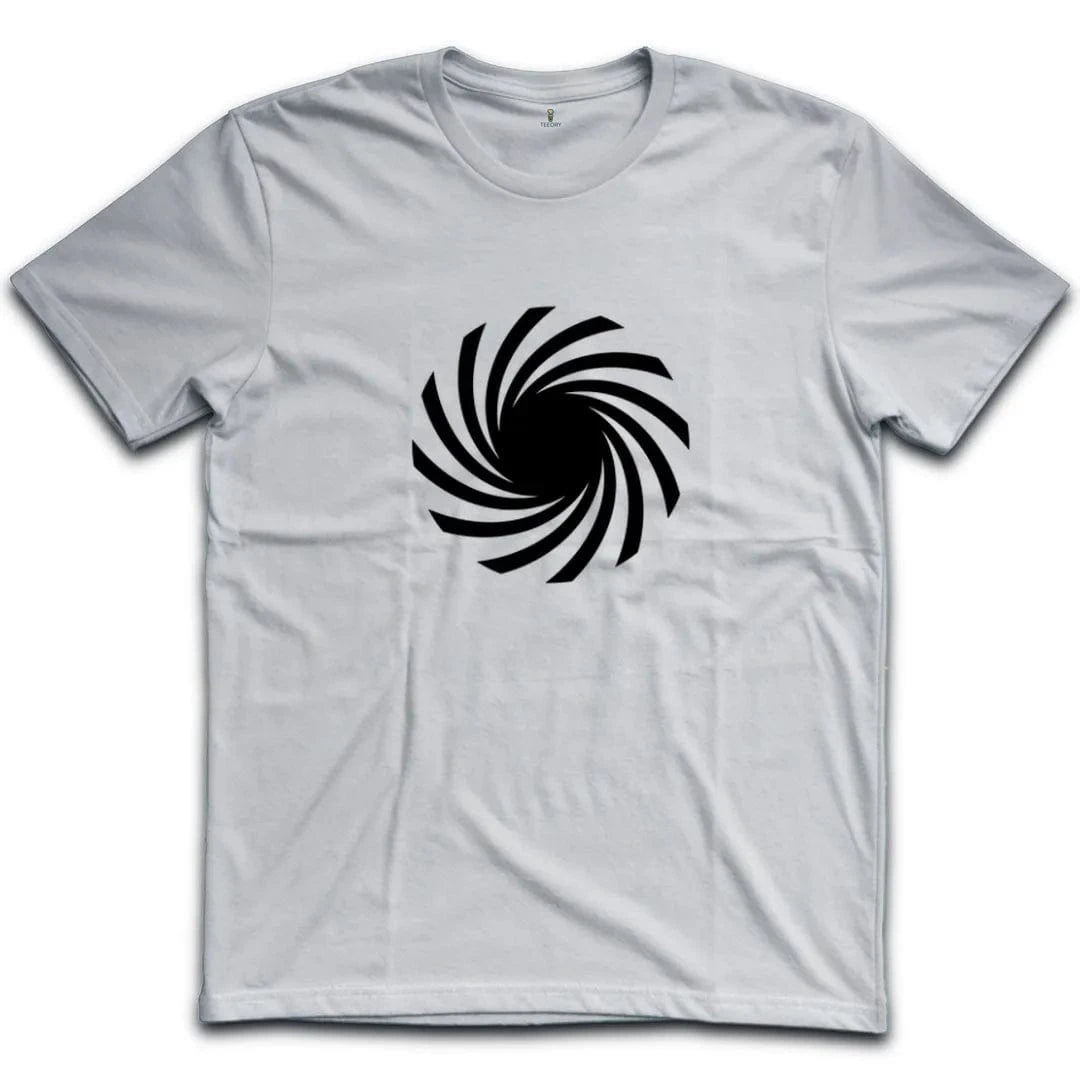 Abstract Swirling Black and White T-Shirt