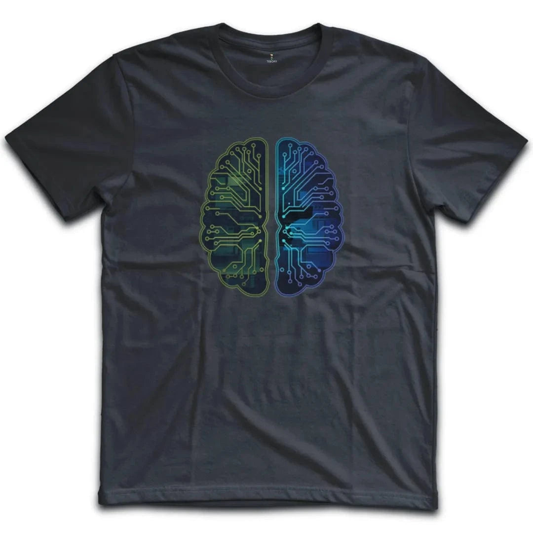 Futuristic Circuit Board Brain T-Shirt