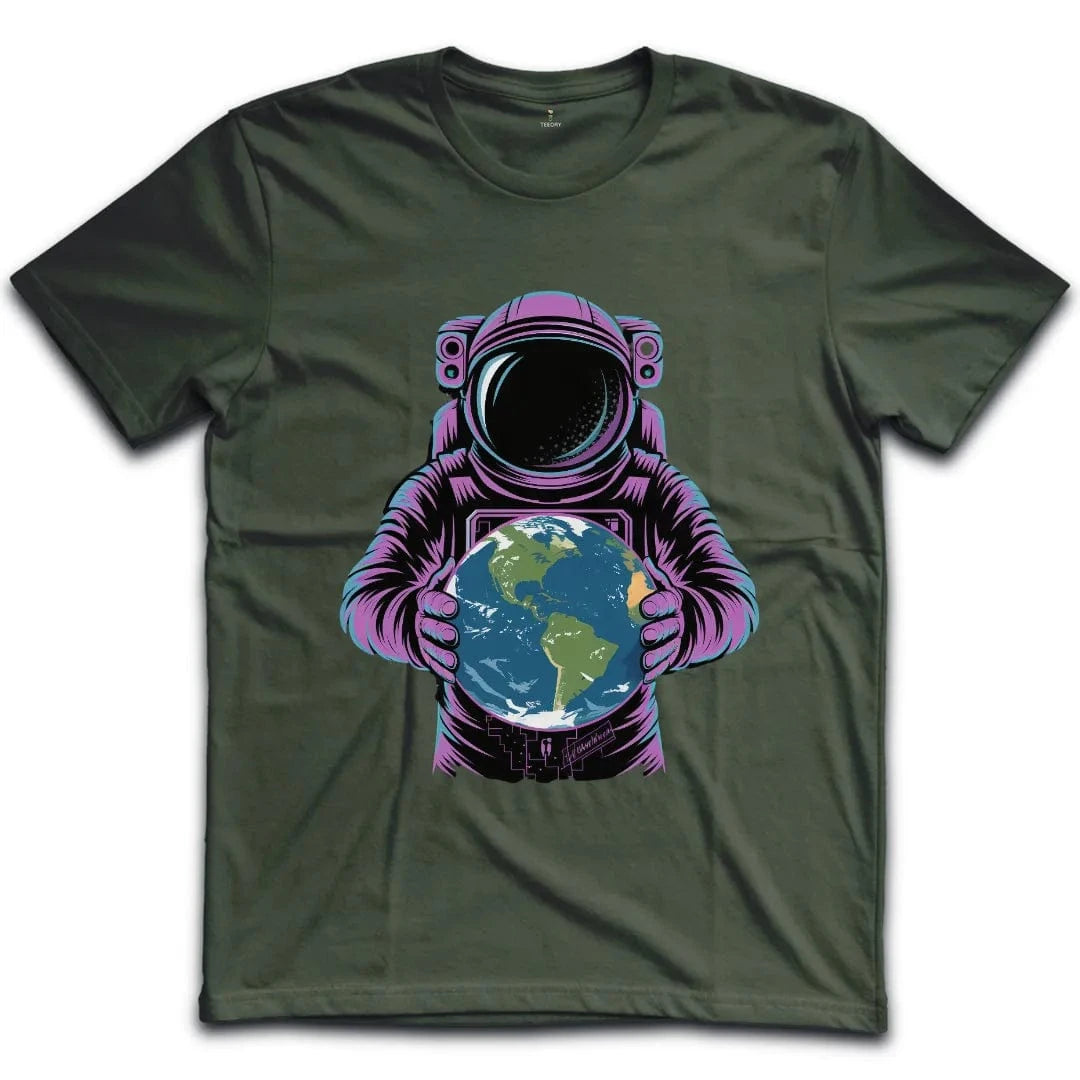 Astronaut Holding Earth T-Shirt