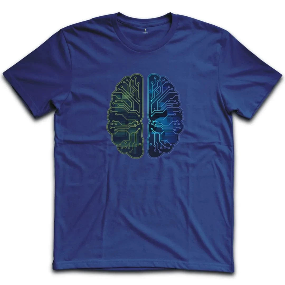 Futuristic Circuit Board Brain T-Shirt