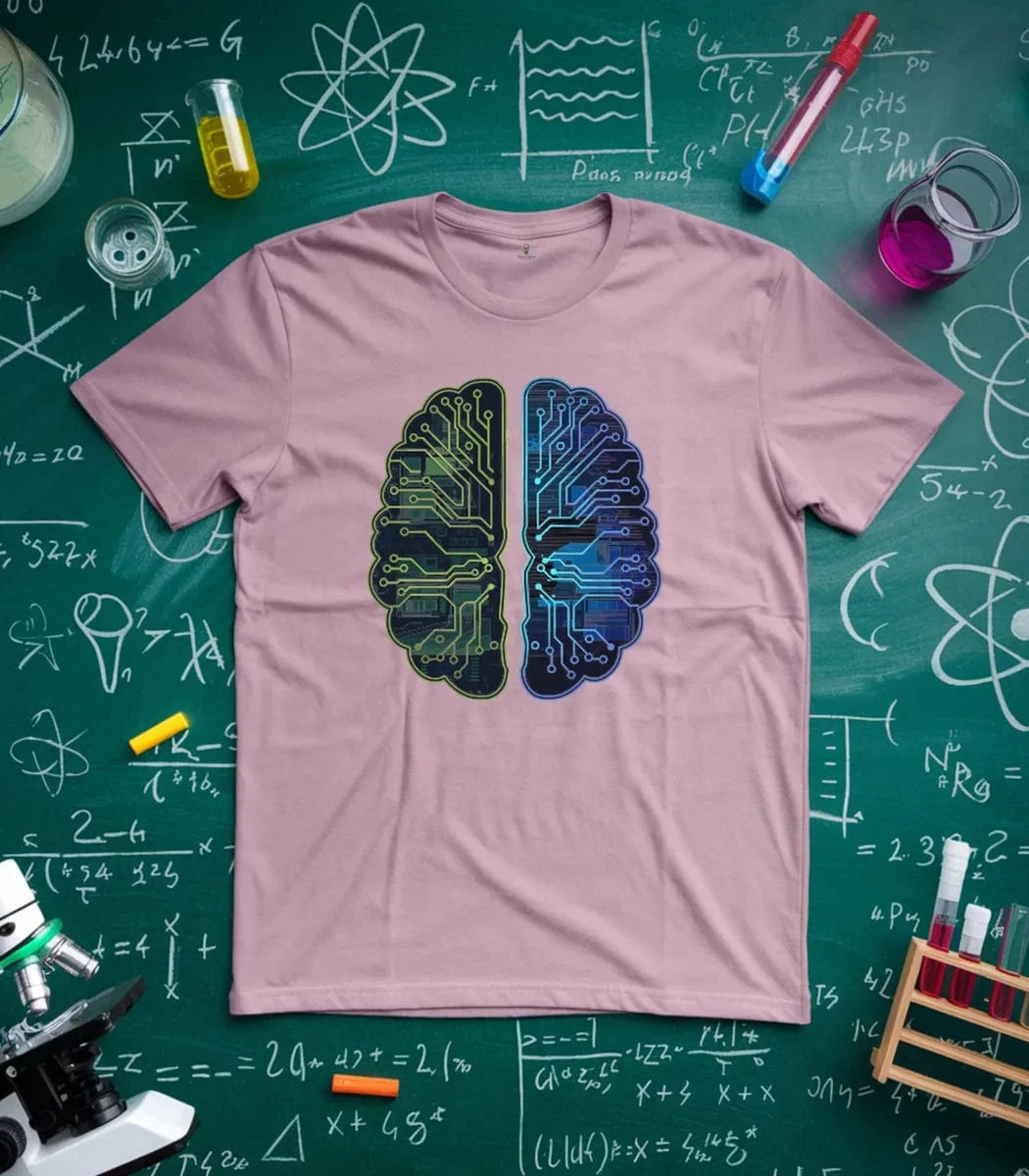 Futuristic Circuit Board Brain T-Shirt
