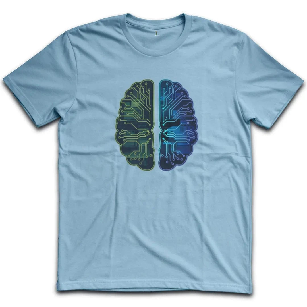 Futuristic Circuit Board Brain T-Shirt