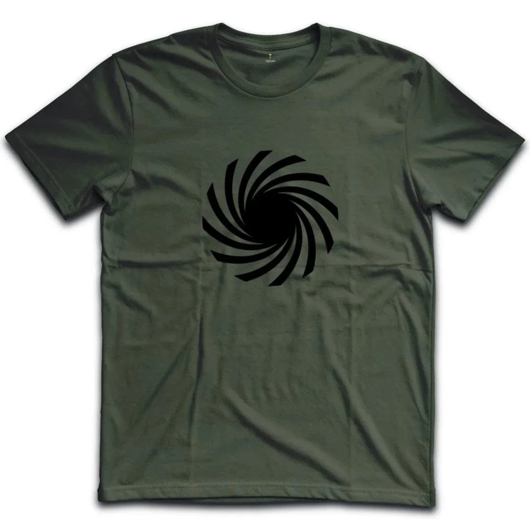 Abstract Swirling Black and White T-Shirt