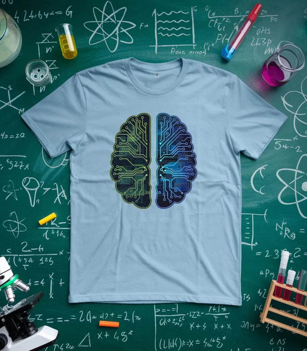 Futuristic Circuit Board Brain T-Shirt