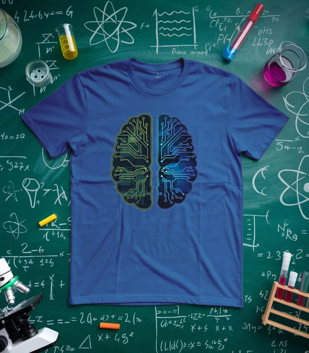 Futuristic Circuit Board Brain T-Shirt