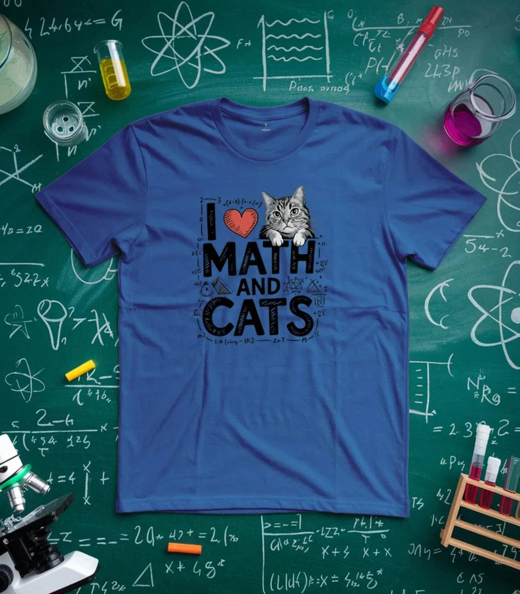 I Love Math And Cats T-Shirt