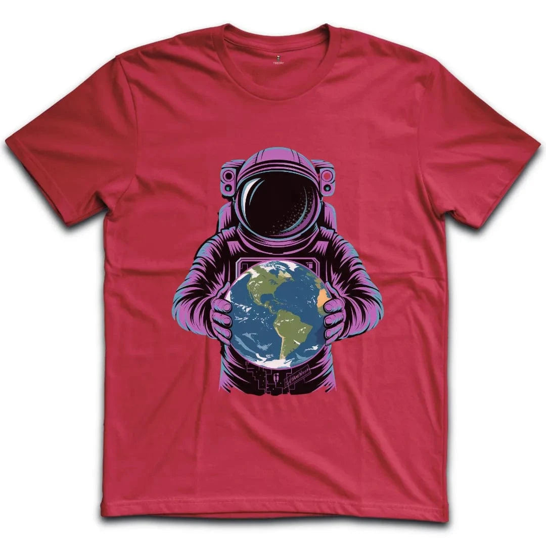 Astronaut Holding Earth T-Shirt