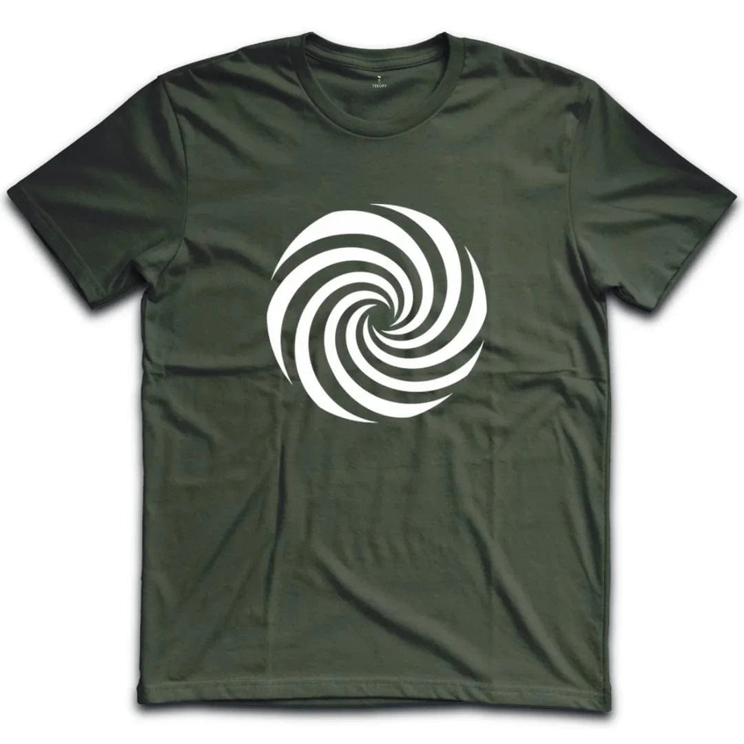 Hypnotic Black and White Spiral T-Shirt