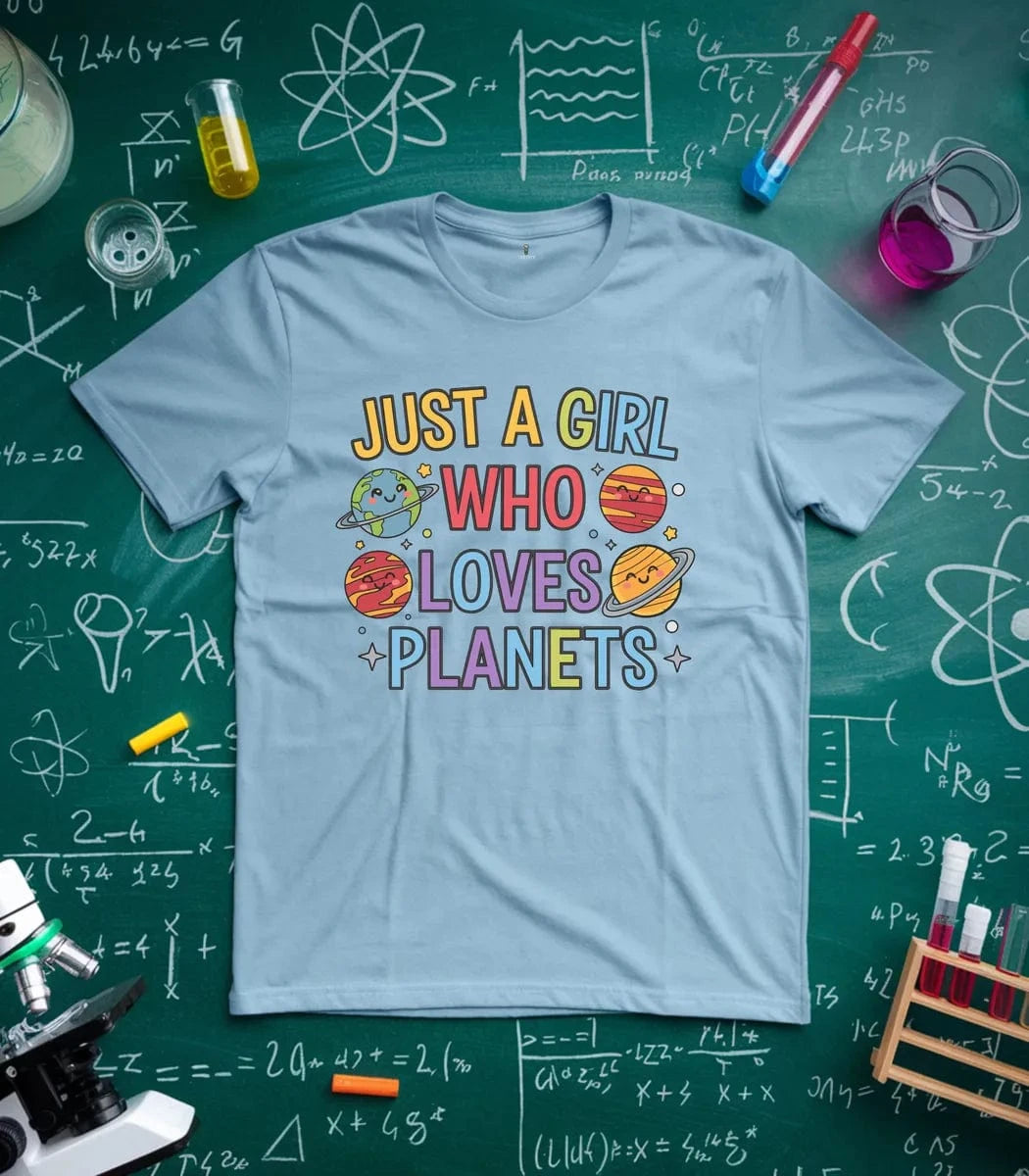 Just a Girl Who Loves Planets T-Shirt