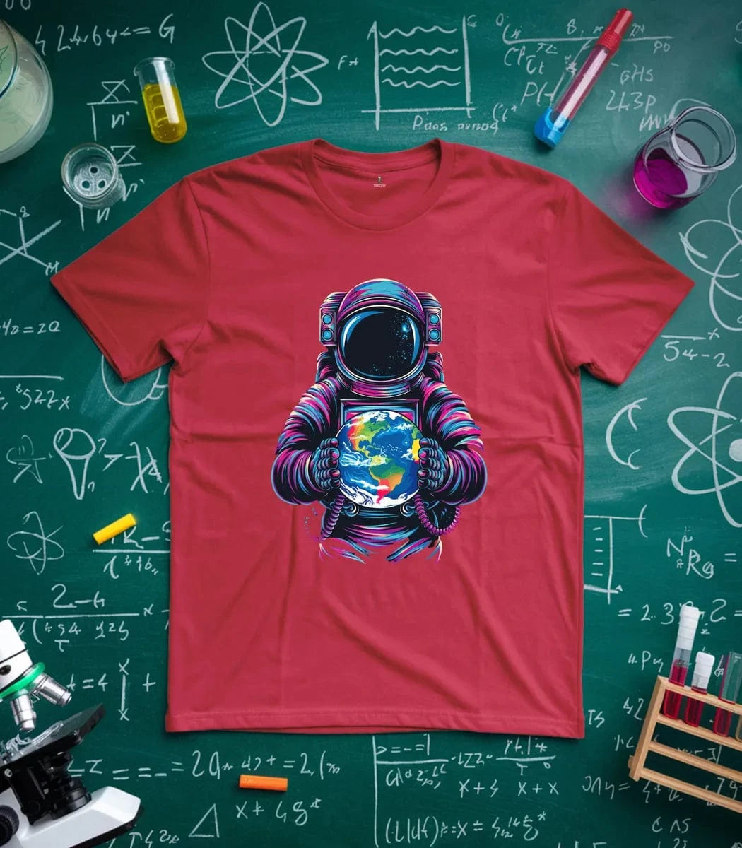 Colorful Astronaut Earth T-Shirt