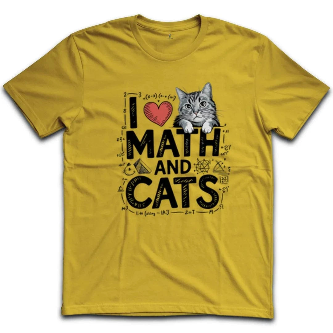 I Love Math And Cats T-Shirt