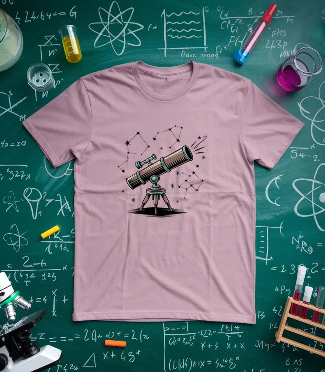 Stargazing Telescope and Constellations T-Shirt