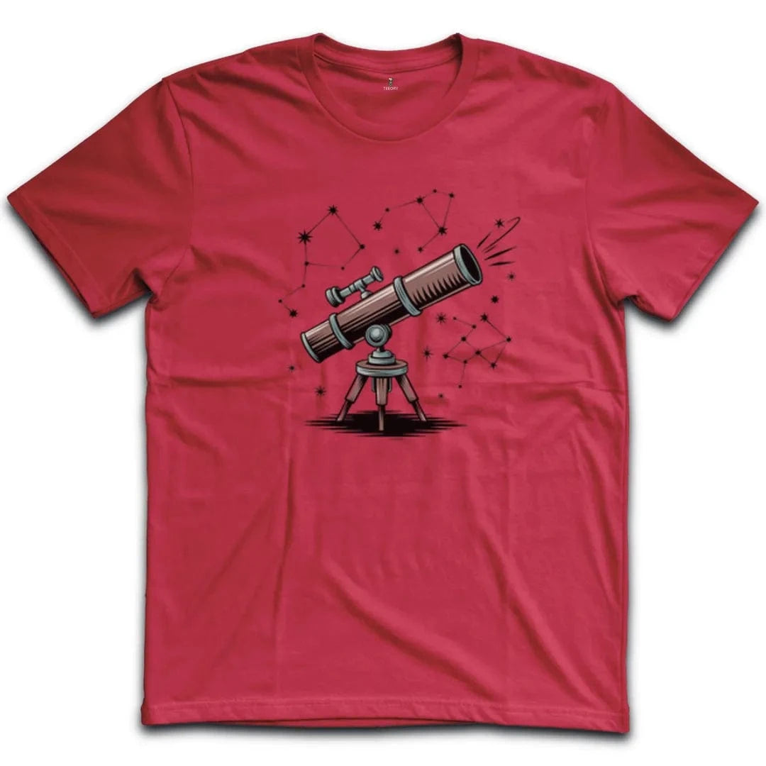 Stargazing Telescope and Constellations T-Shirt