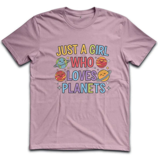 Just a Girl Who Loves Planets T-Shirt