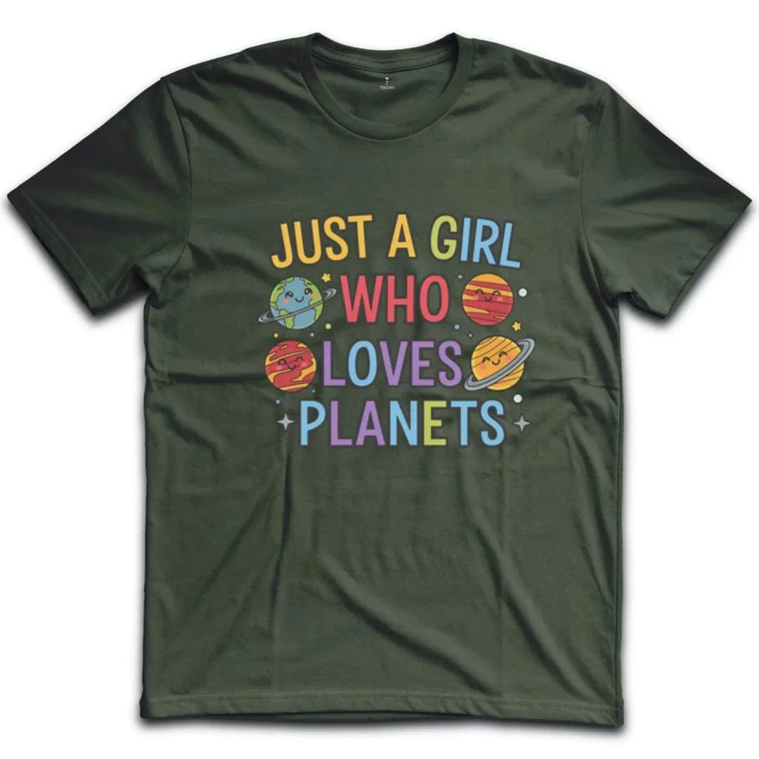 Just a Girl Who Loves Planets T-Shirt