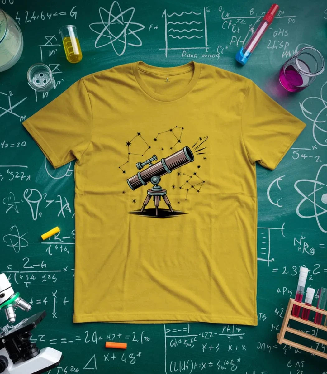 Stargazing Telescope and Constellations T-Shirt