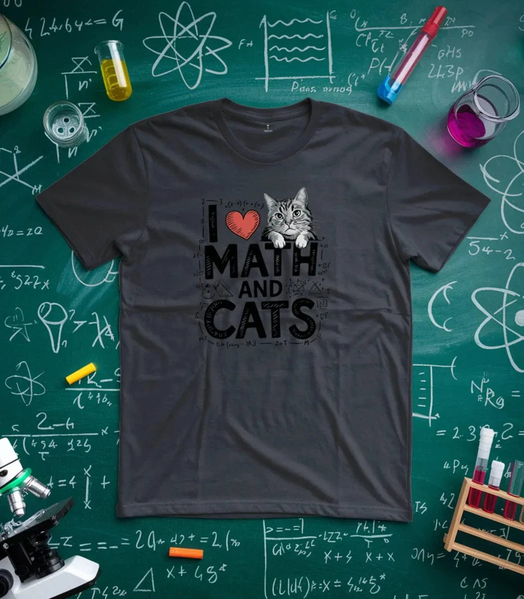 I Love Math And Cats T-Shirt
