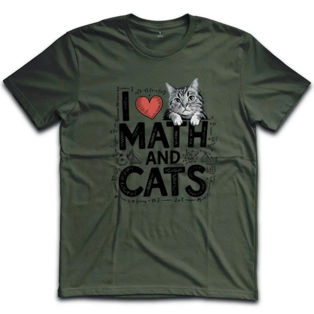 I Love Math And Cats T-Shirt