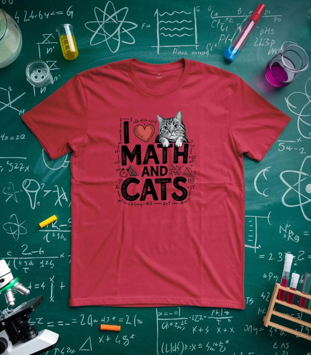I Love Math And Cats T-Shirt