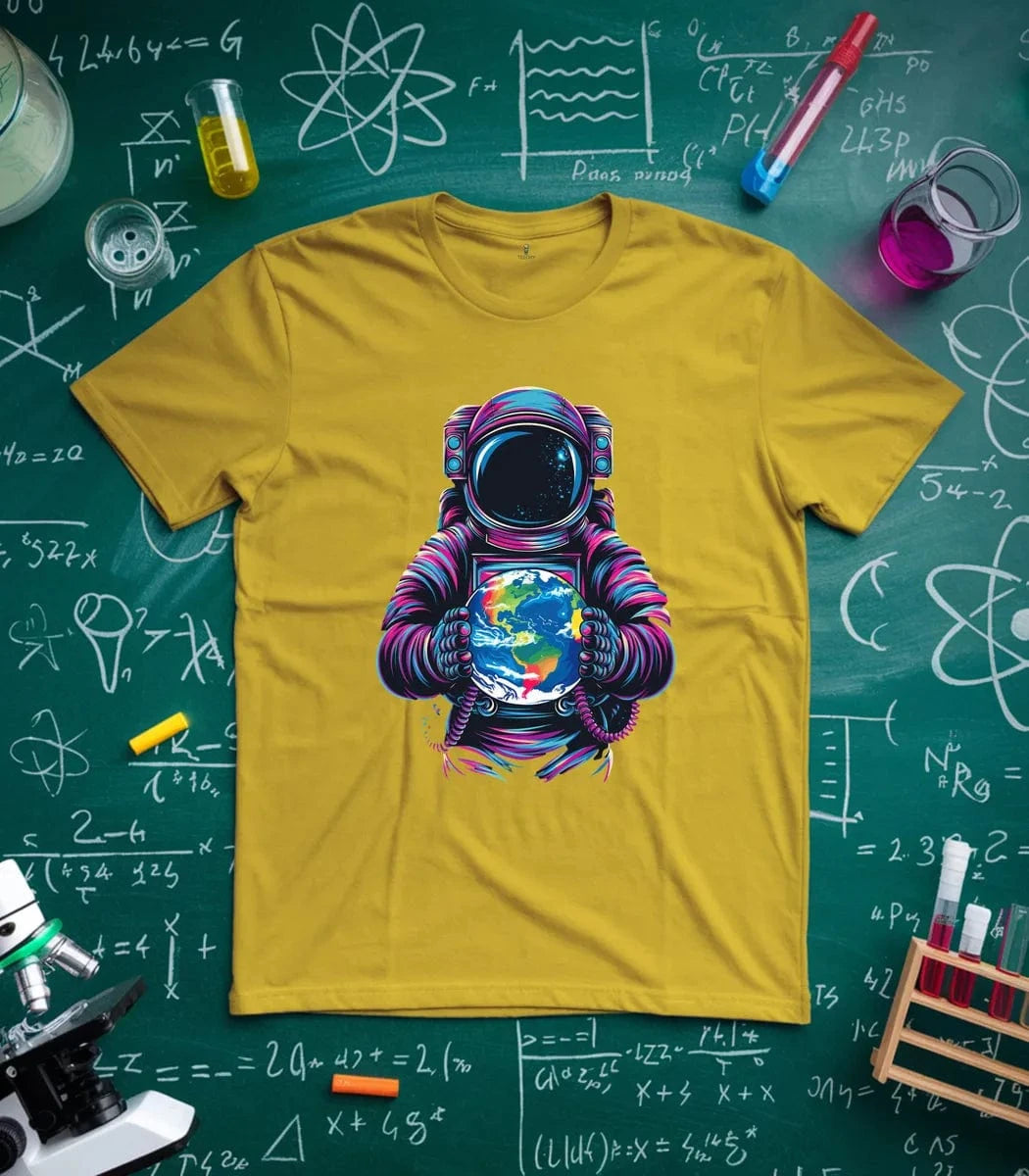Colorful Astronaut Earth T-Shirt