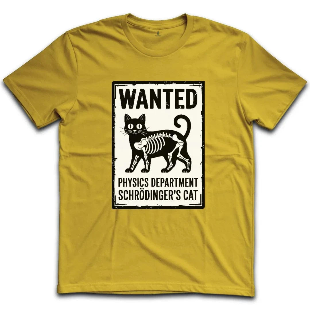 Wanted Schrodinger Cat T-Shirt
