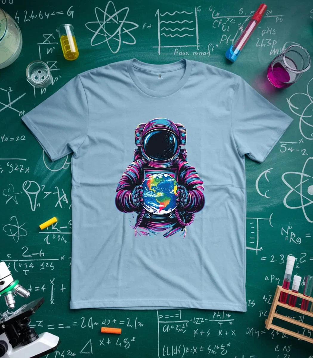 Colorful Astronaut Earth T-Shirt