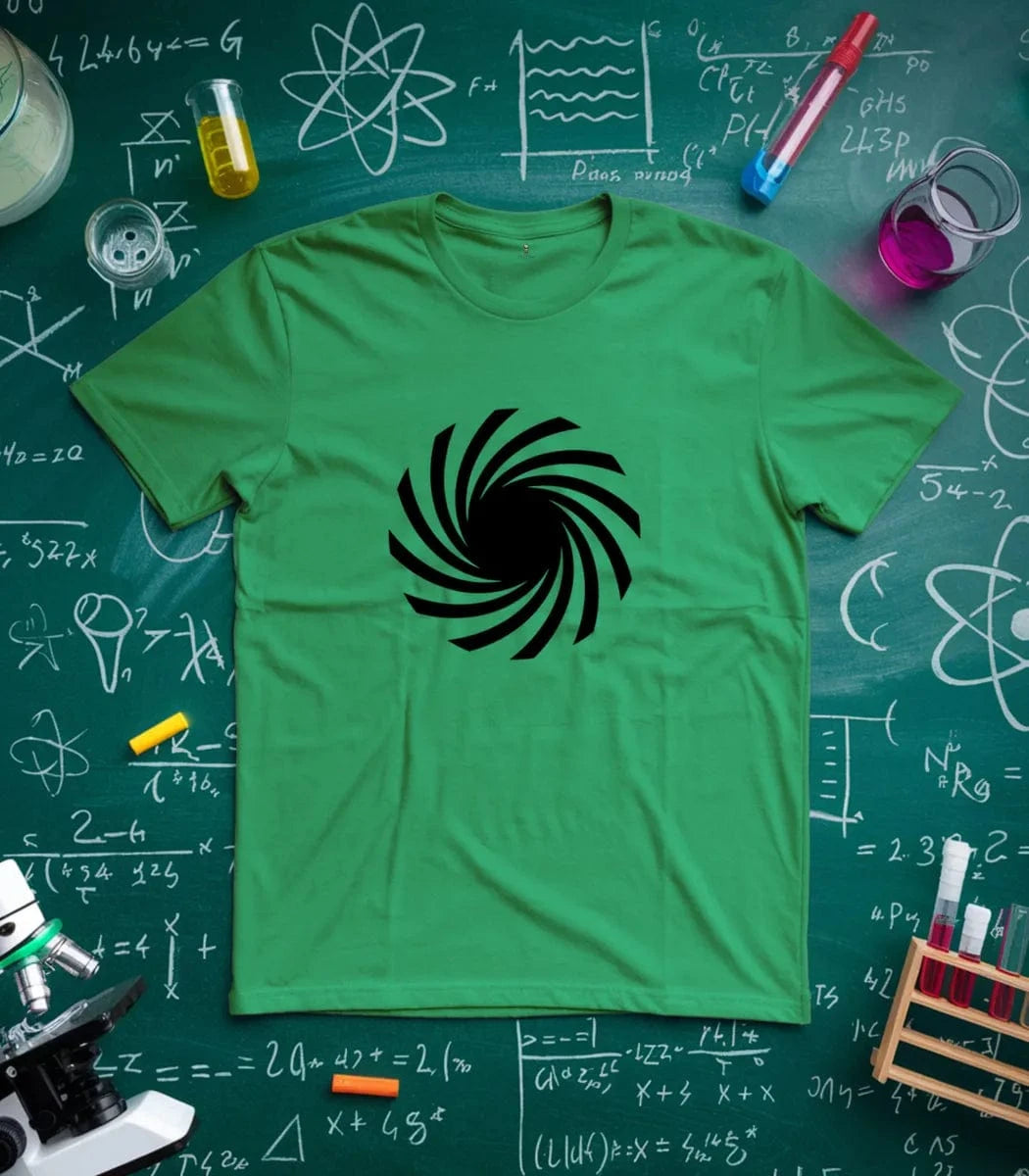 Abstract Swirling Black and White T-Shirt
