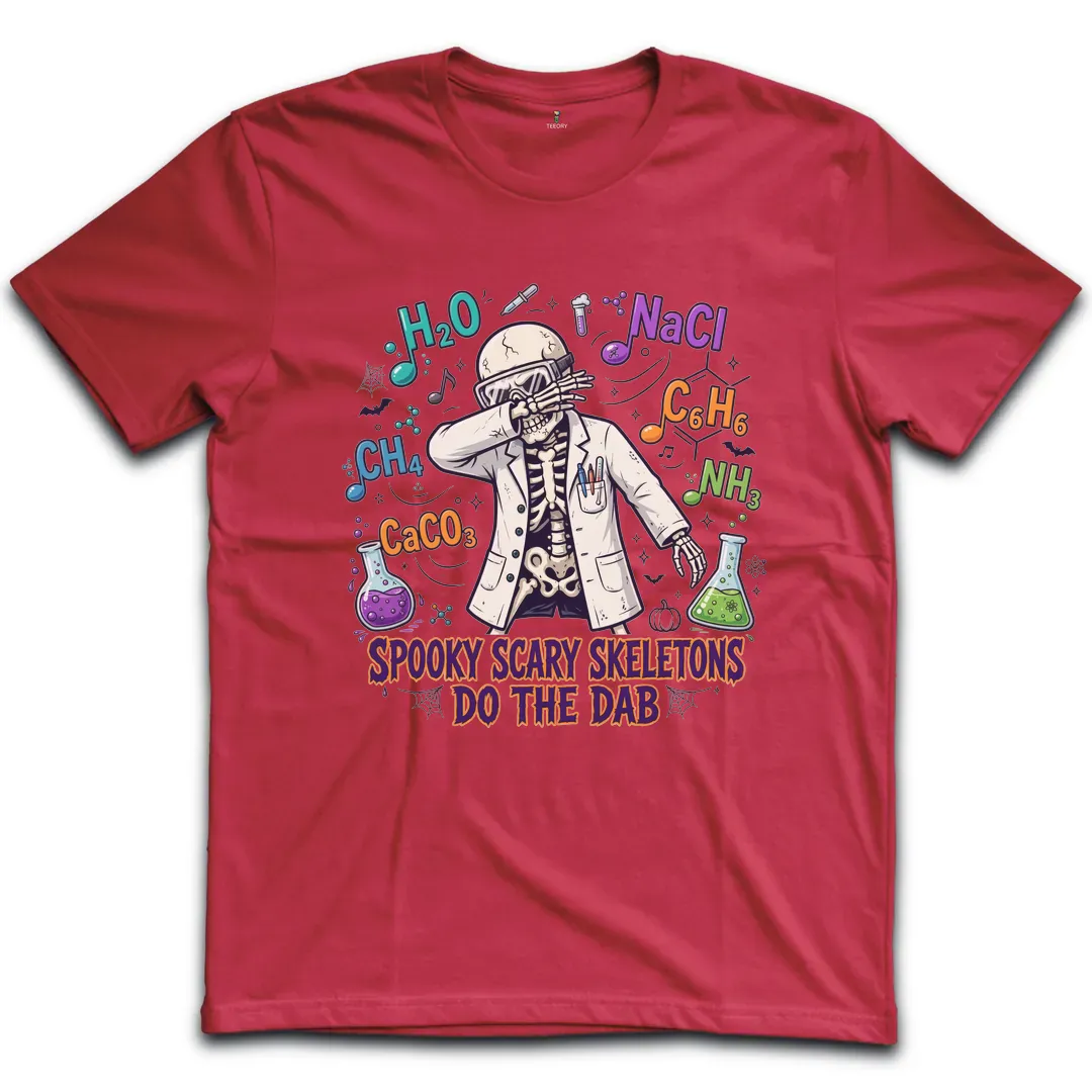 Spooky Scary Skeletons Dab T-Shirt