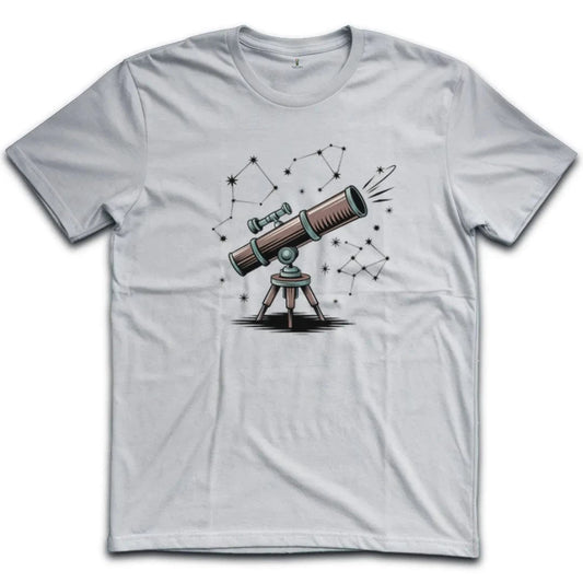 Stargazing Telescope and Constellations T-Shirt