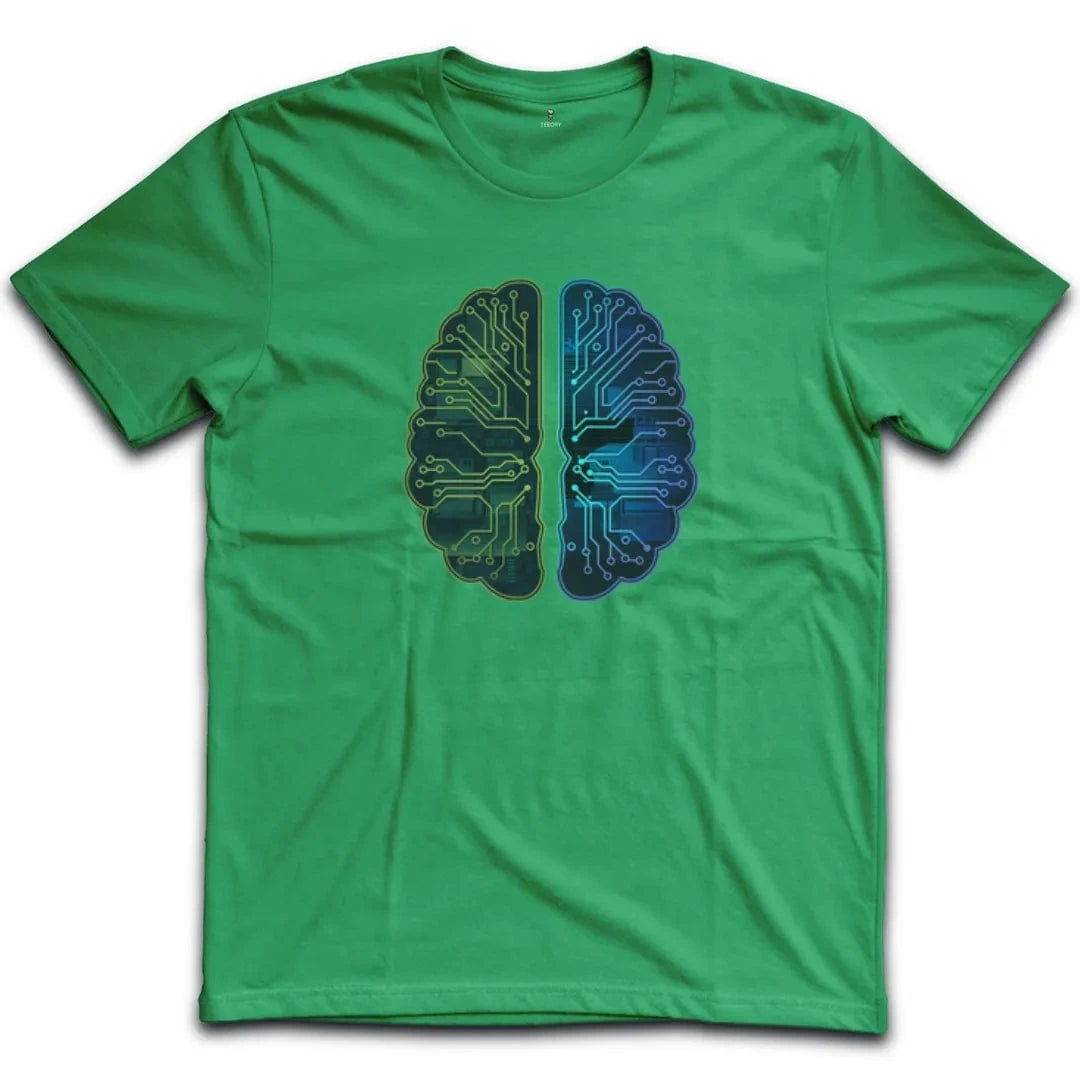 Futuristic Circuit Board Brain T-Shirt