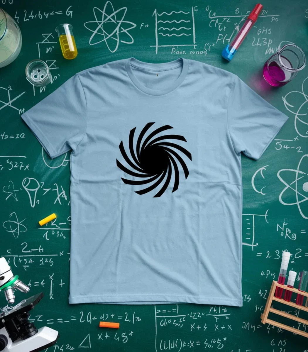 Abstract Swirling Black and White T-Shirt