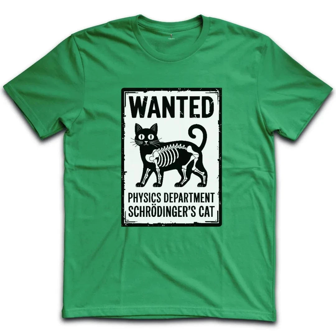 Wanted Schrodinger Cat T-Shirt