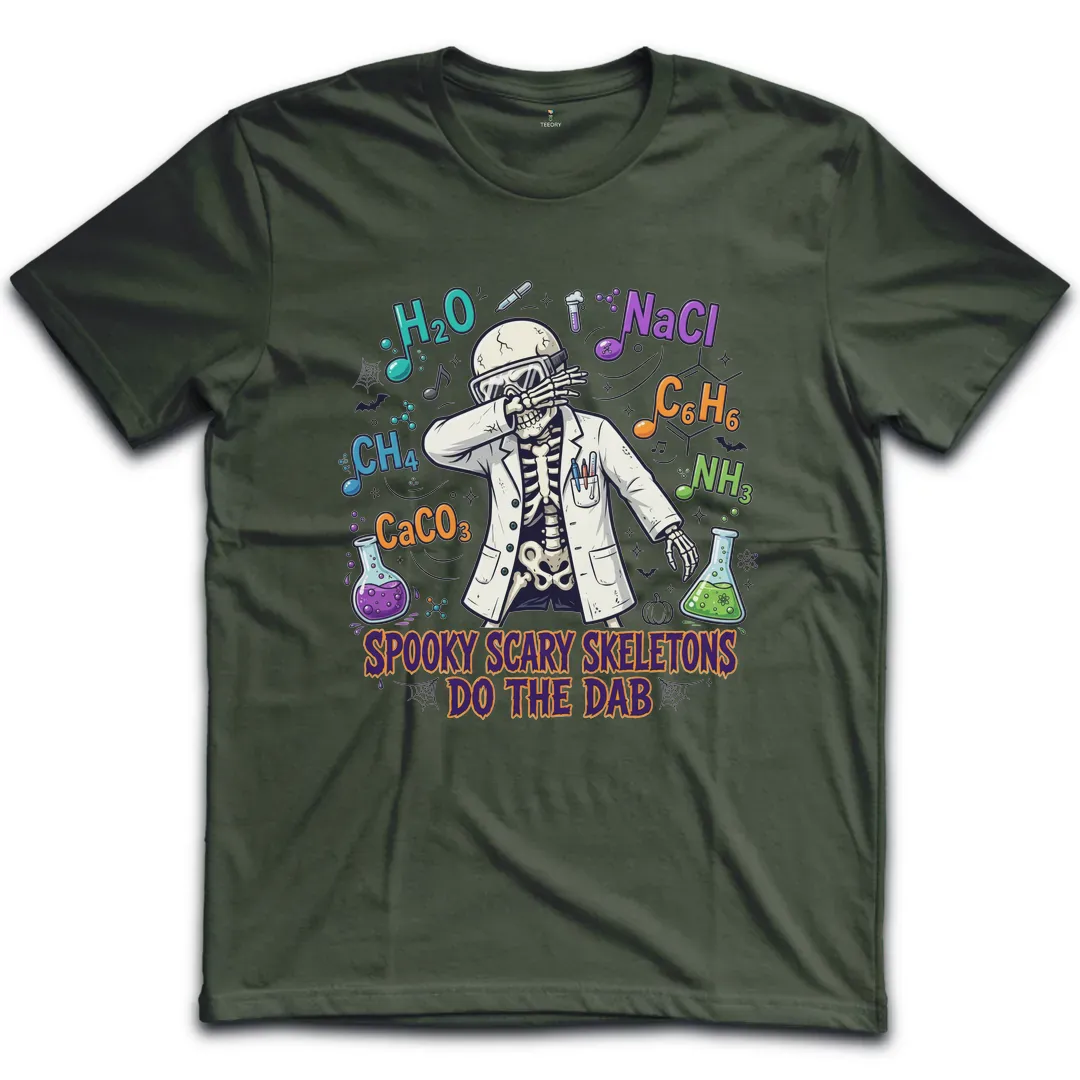 Spooky Scary Skeletons Dab T-Shirt