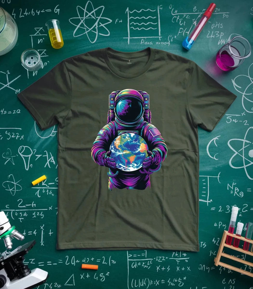 Vibrant Astronaut Globe T-Shirt