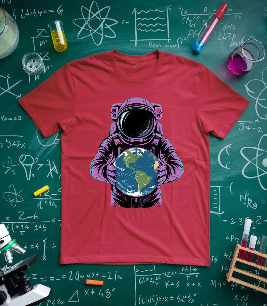 Astronaut Holding Earth T-Shirt