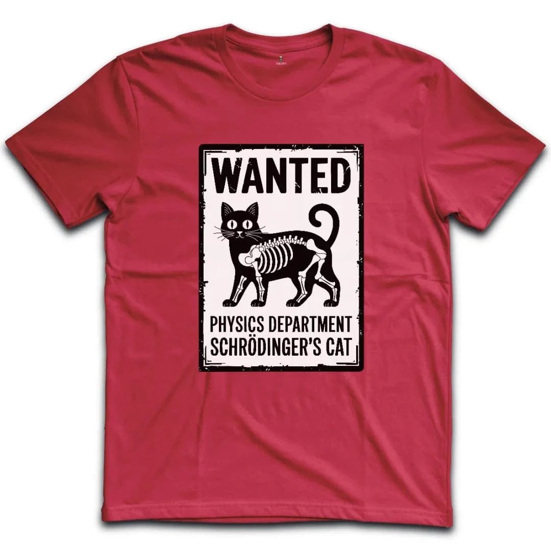 Wanted Schrodinger Cat T-Shirt