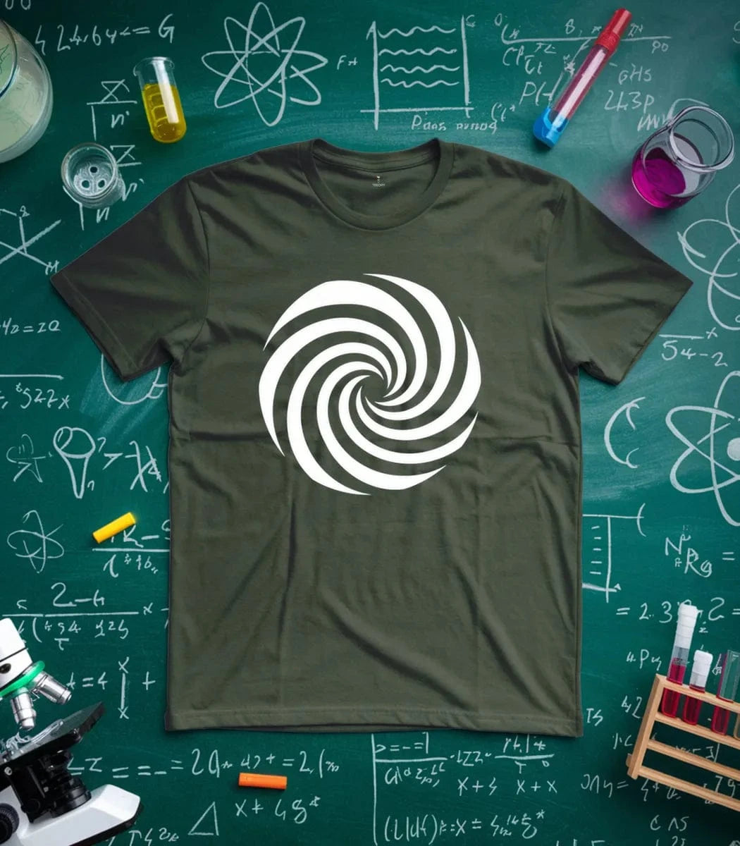 Hypnotic Black and White Spiral T-Shirt