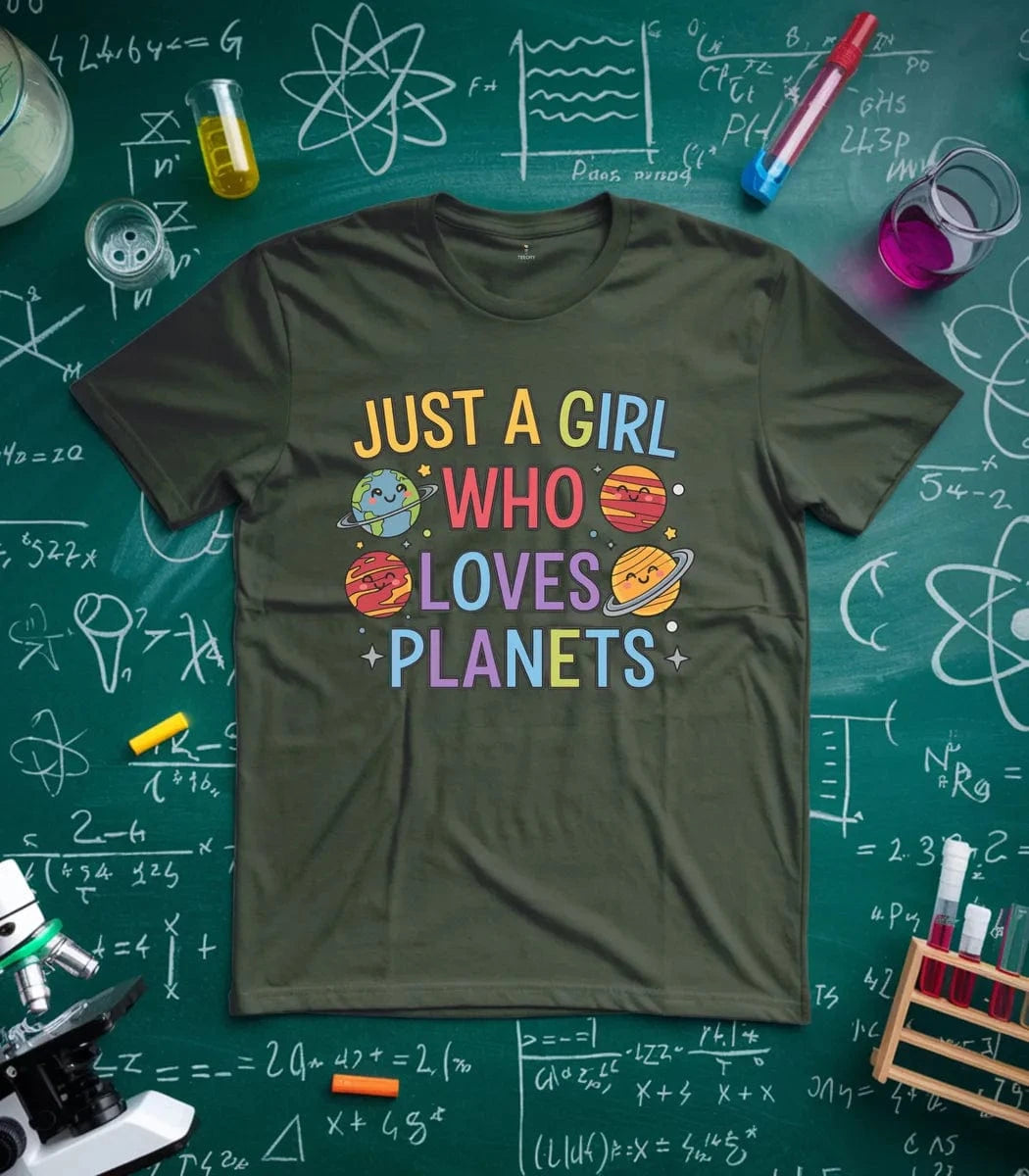 Just a Girl Who Loves Planets T-Shirt