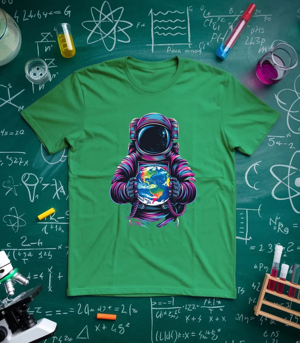 Colorful Astronaut Earth T-Shirt