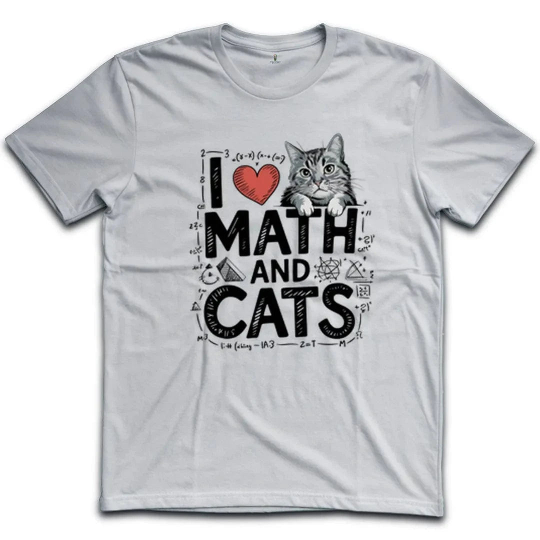 I Love Math And Cats T-Shirt