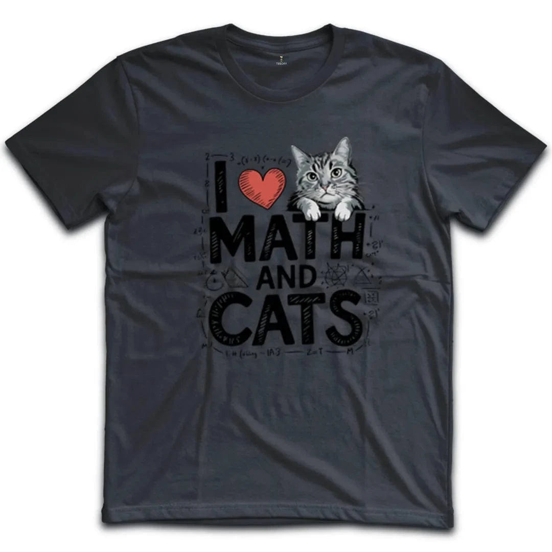 I Love Math And Cats T-Shirt