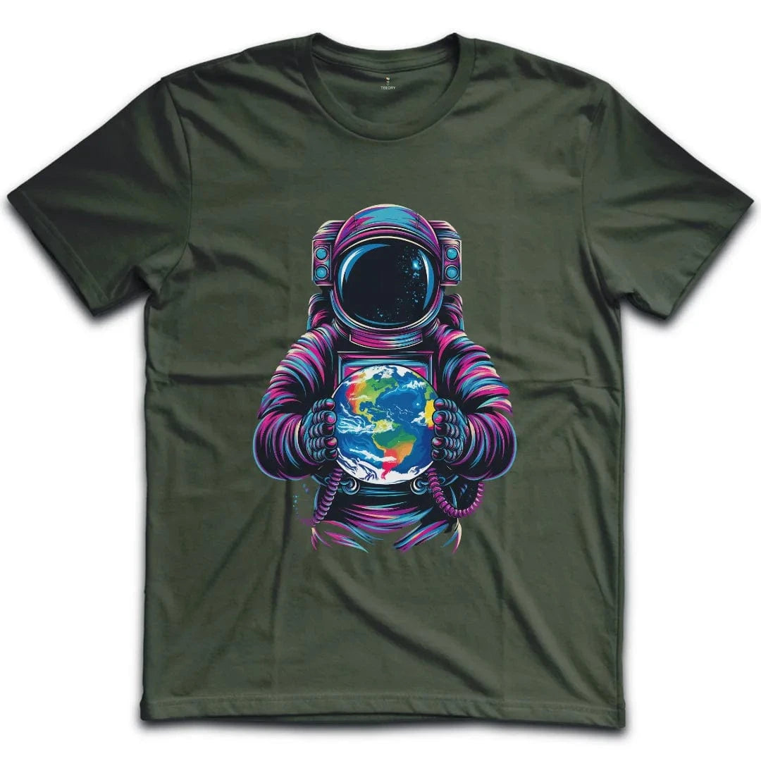 Colorful Astronaut Earth T-Shirt