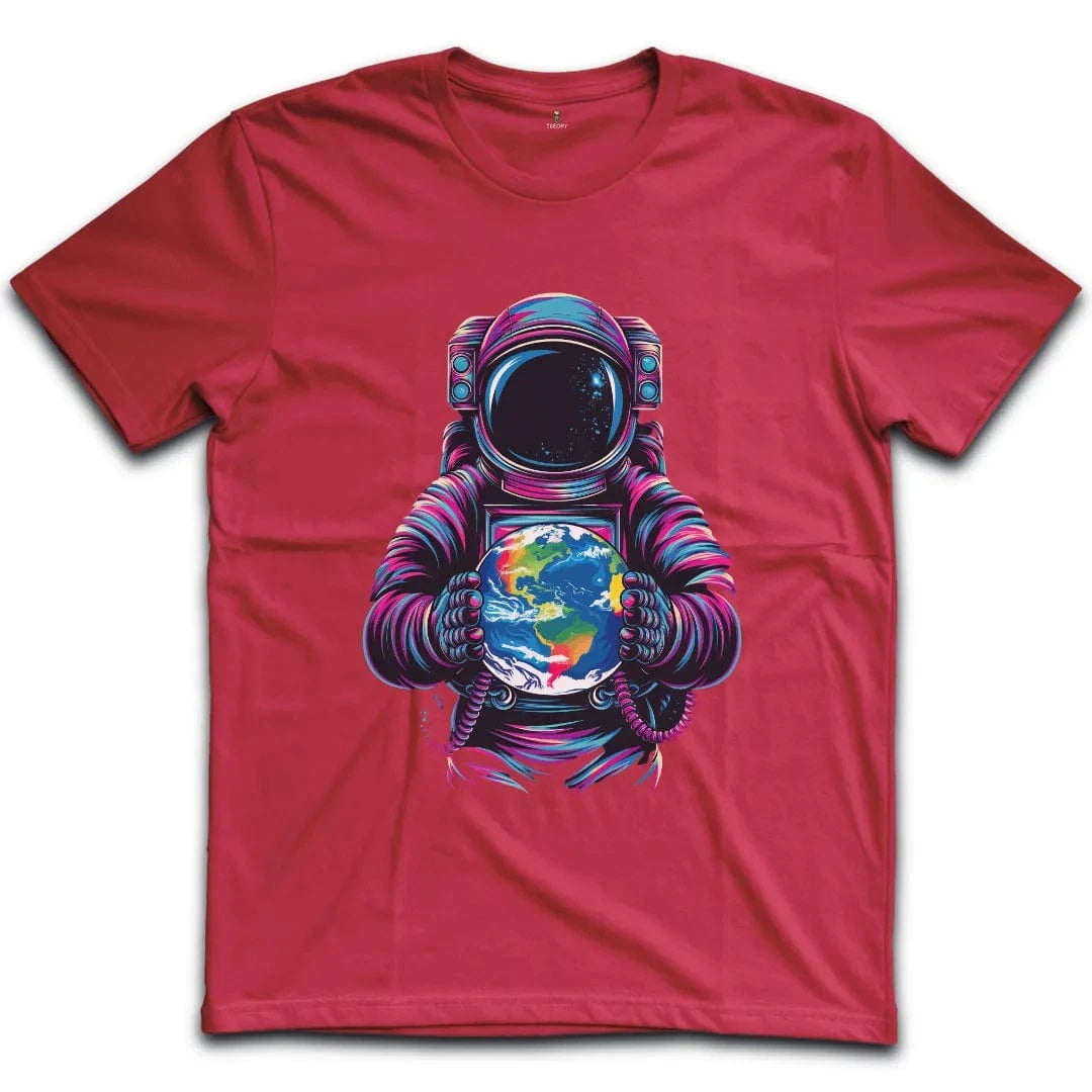 Colorful Astronaut Earth T-Shirt