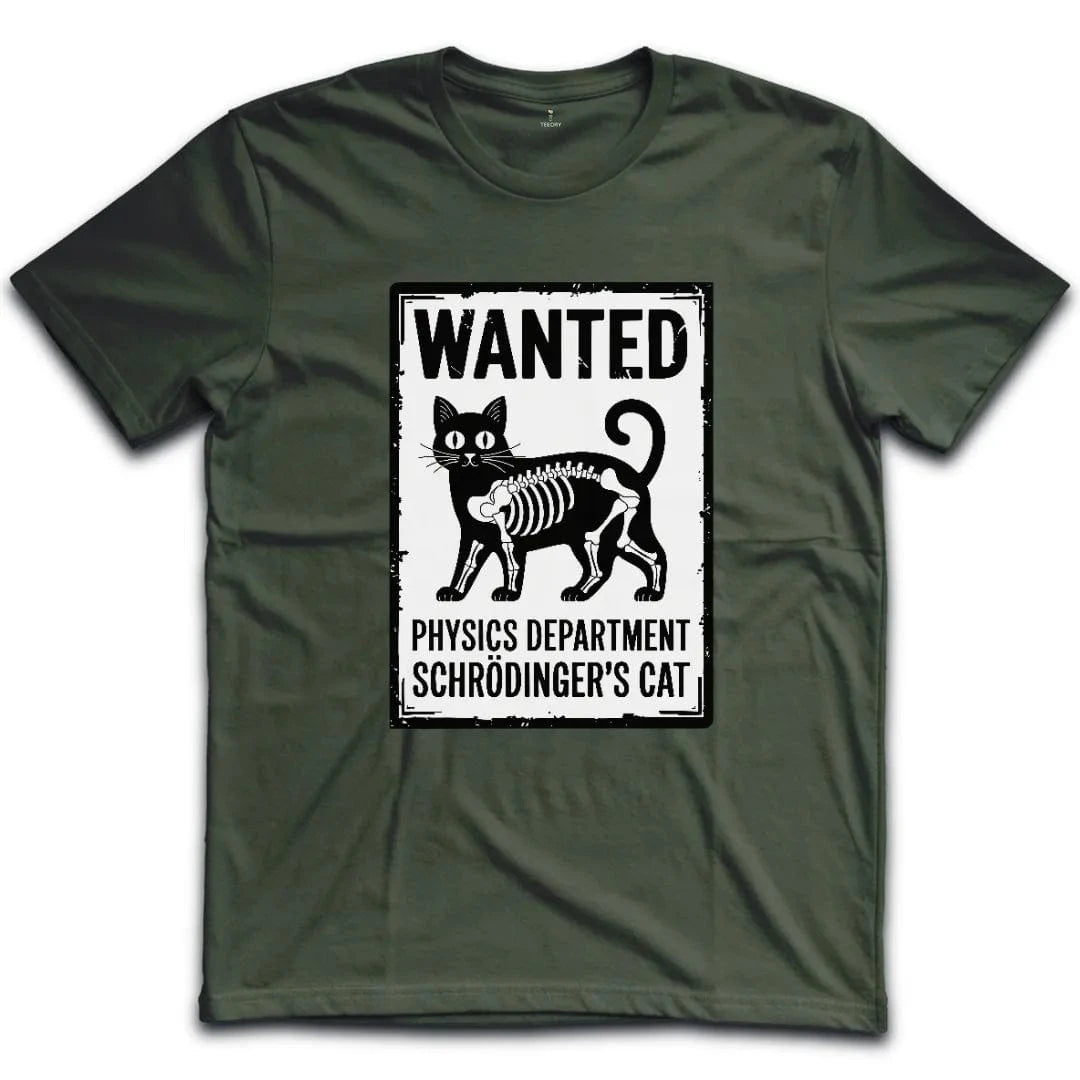Wanted Schrodinger Cat T-Shirt