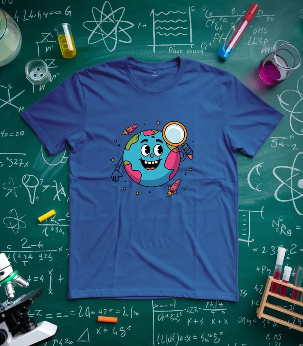 Earth with Magnifying Glass T-Shirt