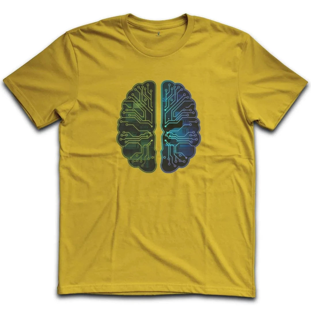 Futuristic Circuit Board Brain T-Shirt