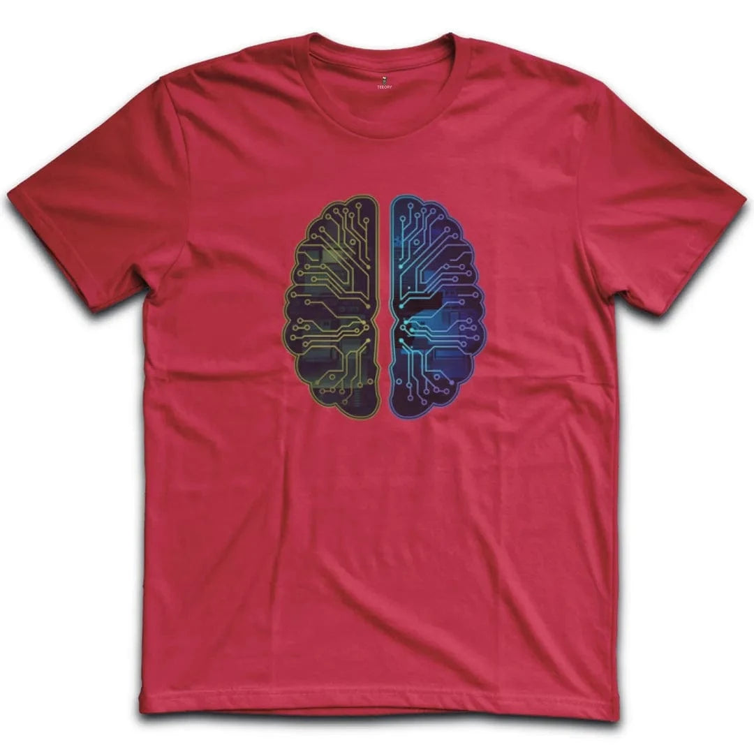 Futuristic Circuit Board Brain T-Shirt